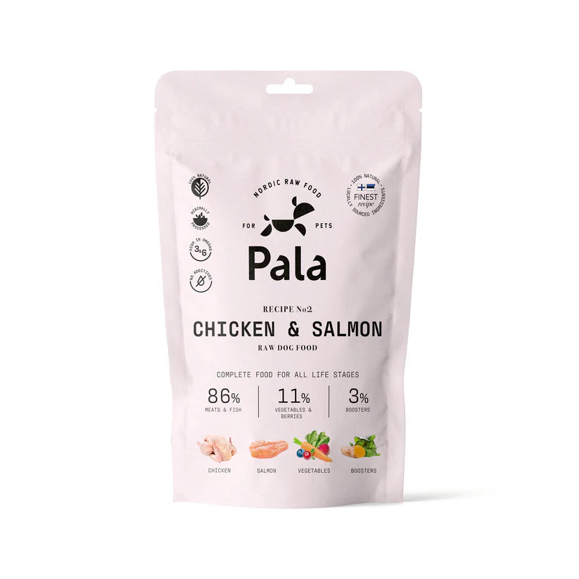 Pala receptas #2 vištiena ir lašiša (100 g.)