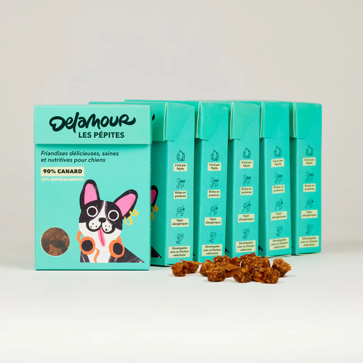 Delamour natūralūs skaniukai su antiena, abrikosais ir jūros dumbliais (75 g.)