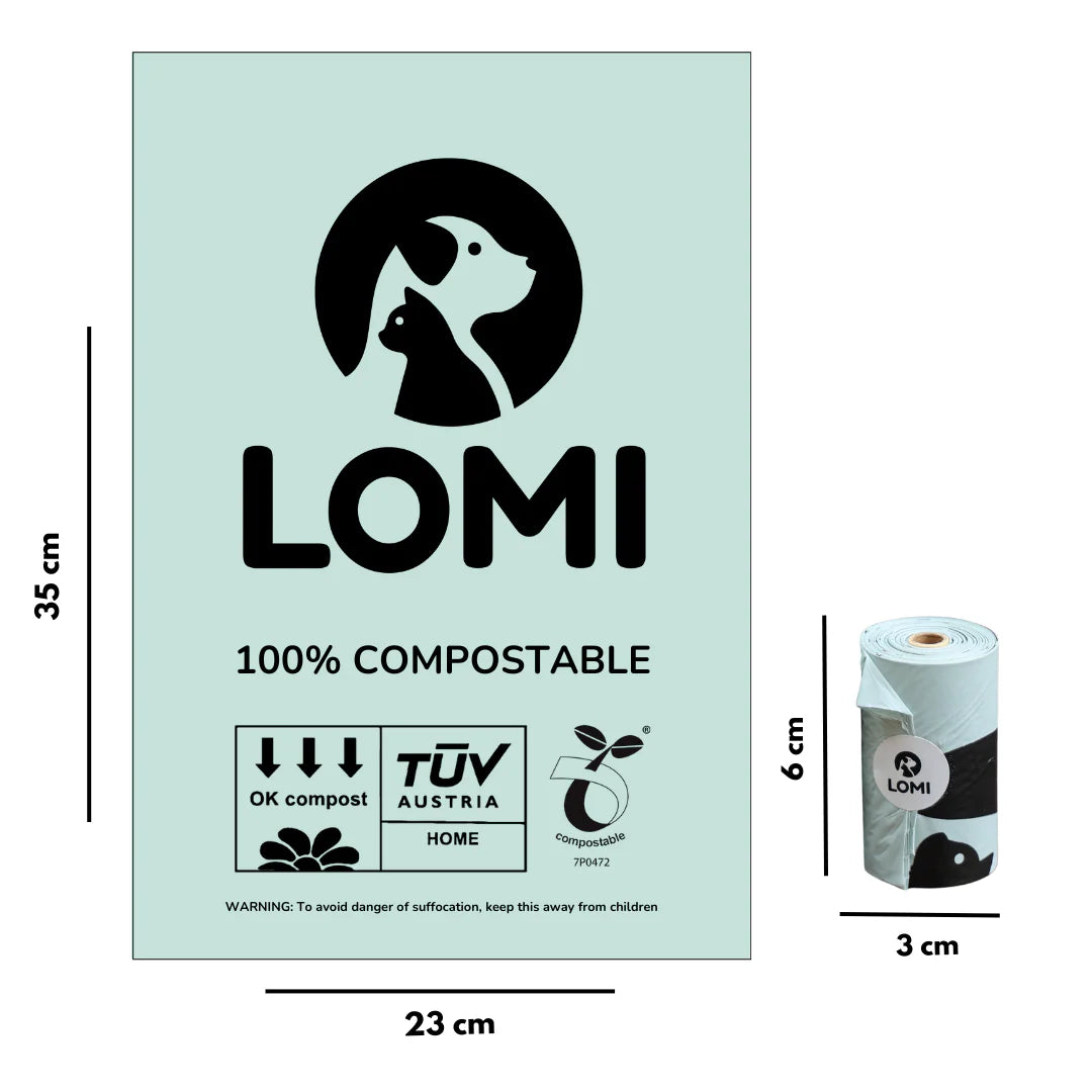 Lomi kompostuojami ekstrementų maišeliai