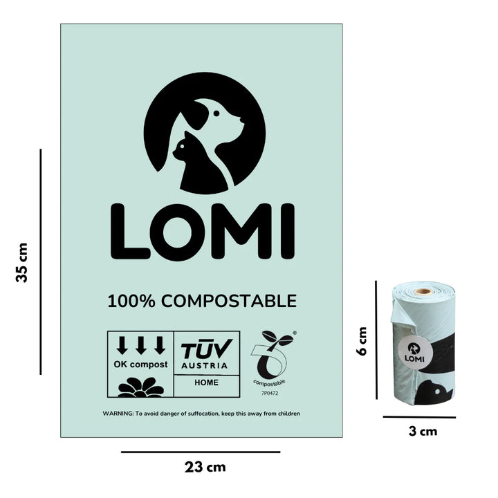 Lomi kompostuojami ekstrementų maišeliai