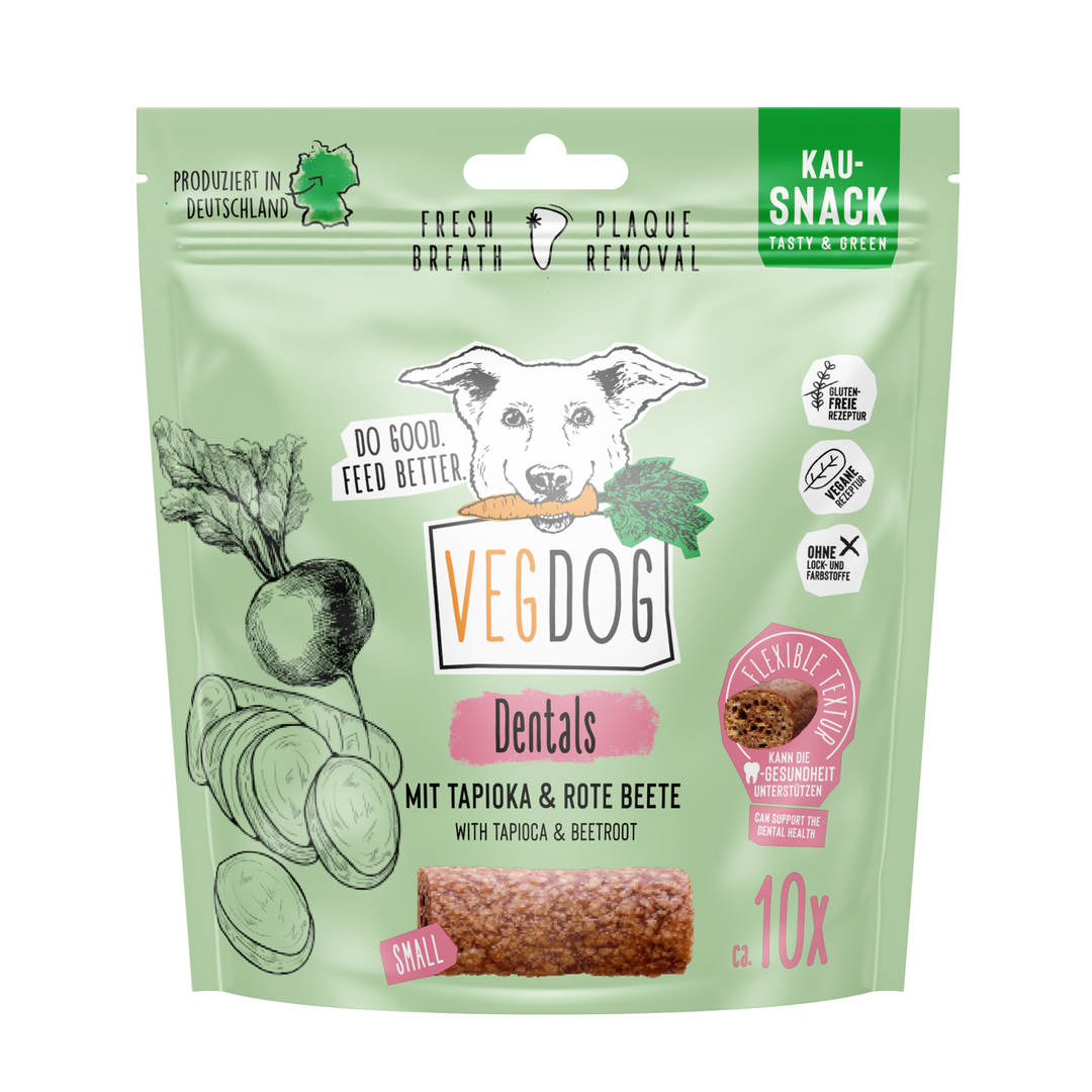 VEGDOG DENTALS augaliniai dantų priežiūros kramtukai šunims (120 g.)