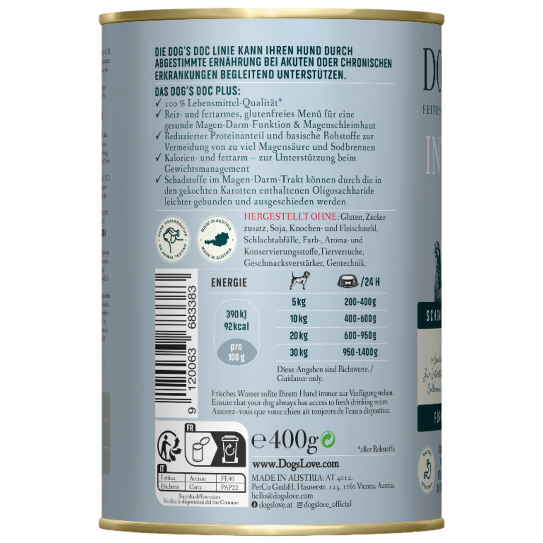 DOG'S LOVE konservai su vištiena žarnyno veiklai palaikyti (400 g.)