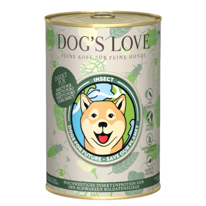 DOG'S LOVE konservai šunims su vabzdžiais (400 g.)