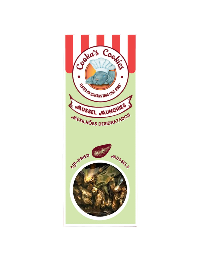 Cooka's Cookies midijų užkandžiai - džiovinti ore skanėstai (70 g.)