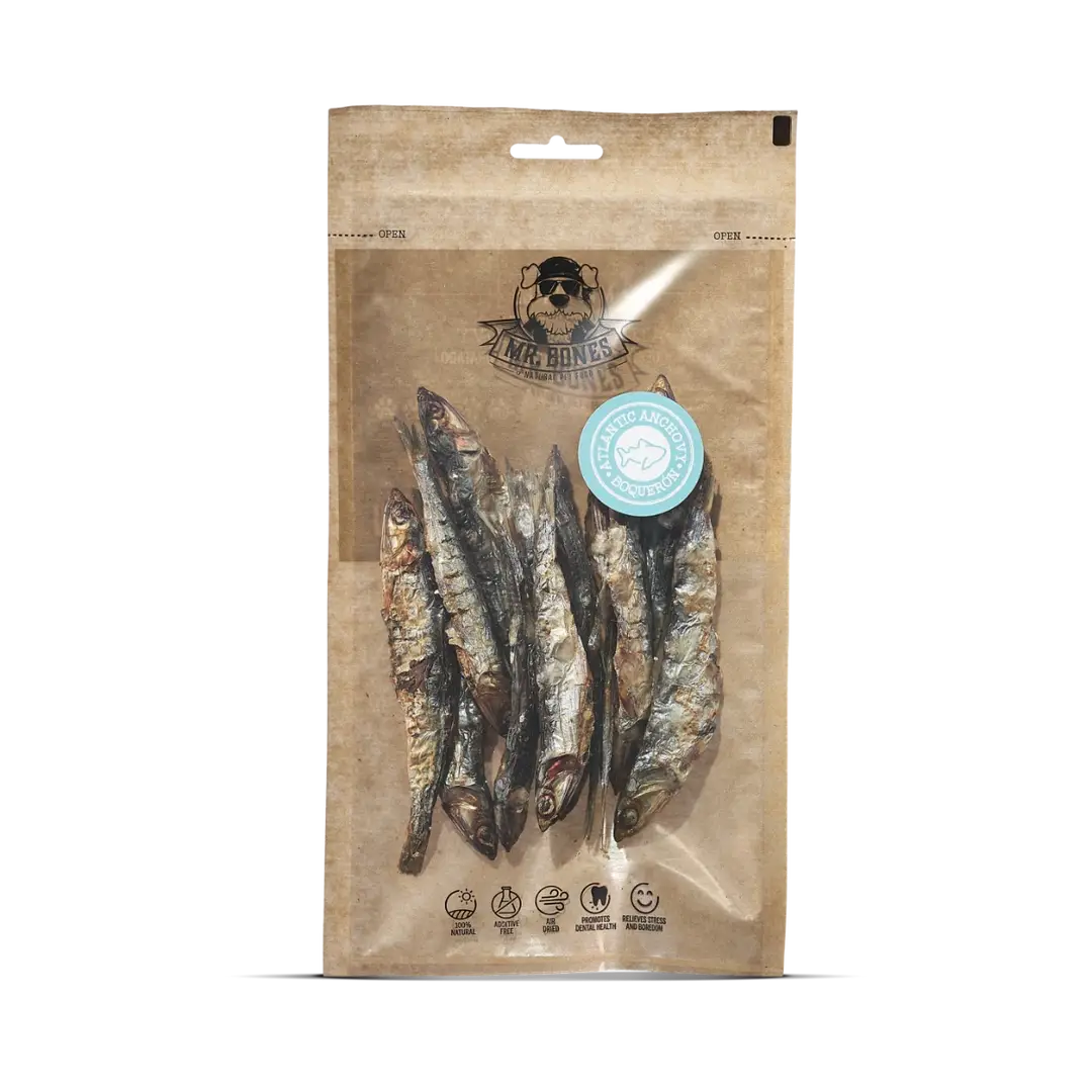 Mr. Bones natūralūs Atlanto ančiuvių skanėstai šunims (50 g.)