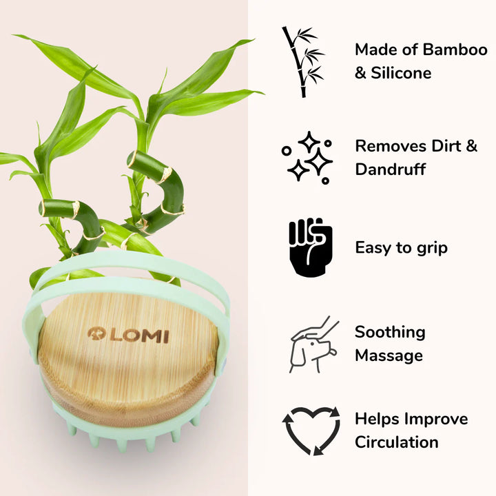 Lomi bambukinis šepetys šunims ir katėms