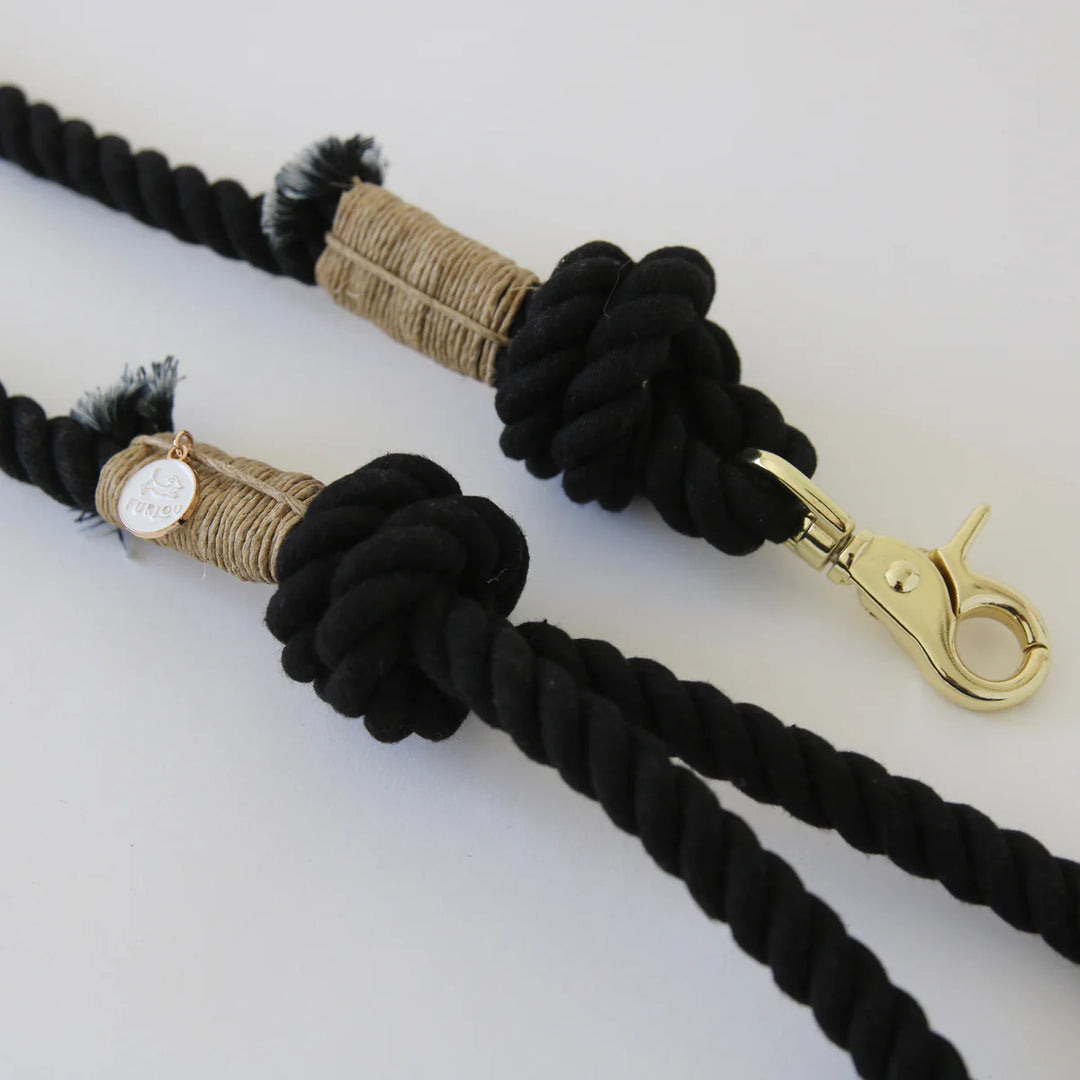 Furlou virvės pavadėlis - Midnight Black