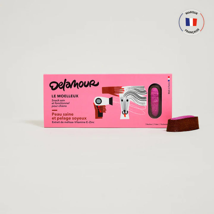 Delamour šunų skanėstai, kurie padeda pagerinti kailio kokybę ir blizgesį (700 g.)