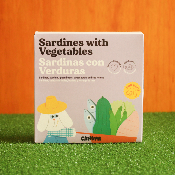 Canumi sardinės su daržovėmis šunims (115 g.)