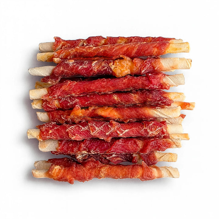 Bunch. jautienos odos lazdelės su įvyniota vištiena (500 g.)