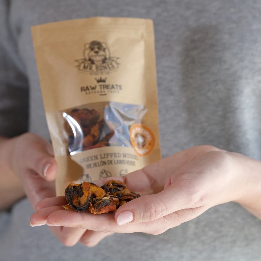 Mr. Bones RAW žaliosių midijų skanėstai šunims (45 g.)