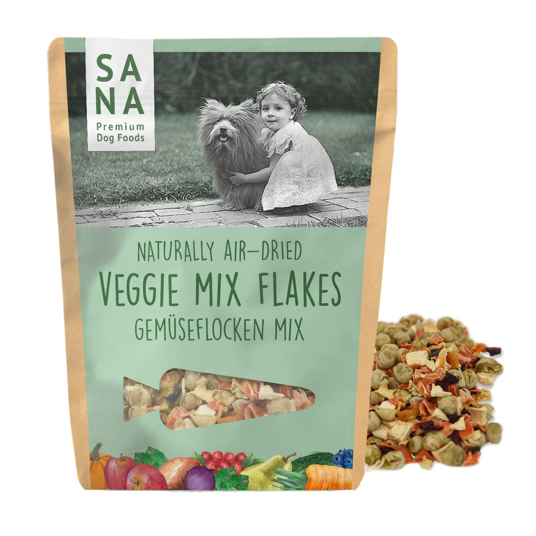 Sana Dog daržovių mišinio dribsniai (150 g.)
