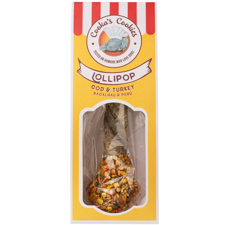 Cooka's Cookies lollipop su menke ir kalakutiena (45 g.)