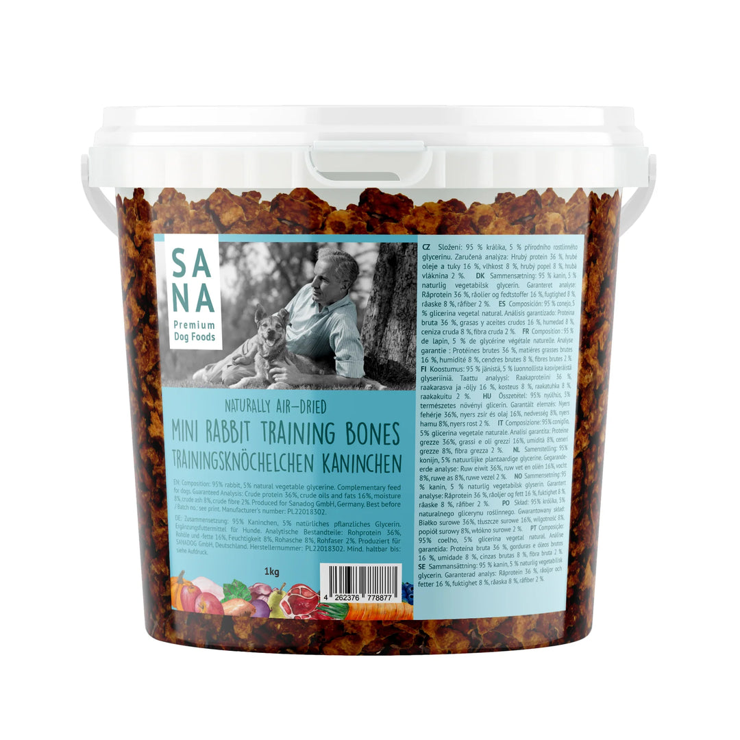 Sana Dog mini skanėstai su triušiena treniruotėms (1 kg.)