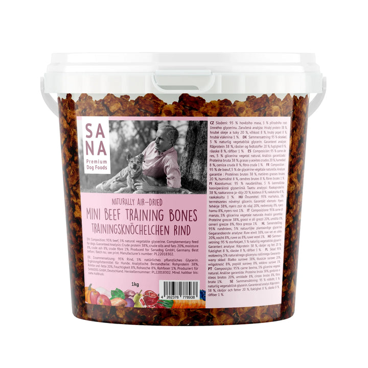 Sana Dog mini skanėstai su jautiena treniruotėms (1 kg.)