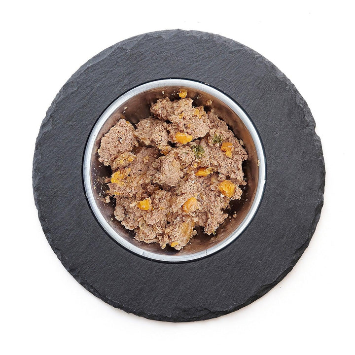 Sana Dog konservai su triušiena, saldžiosiomis bulvėmis, abrikosais ir kanapėmis (400 g.)